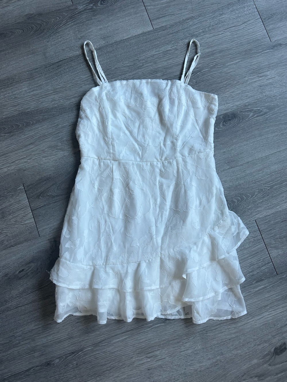Lulu's White Spaghetti Strap Mini Dress Medium